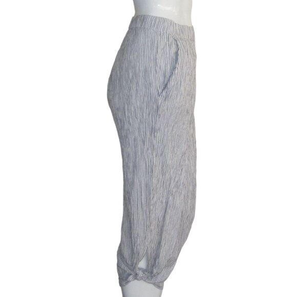 FRESH PRODUCE Capri Pants, M, Striped, Elastic Waist, Pockets - Picture 6 of 11